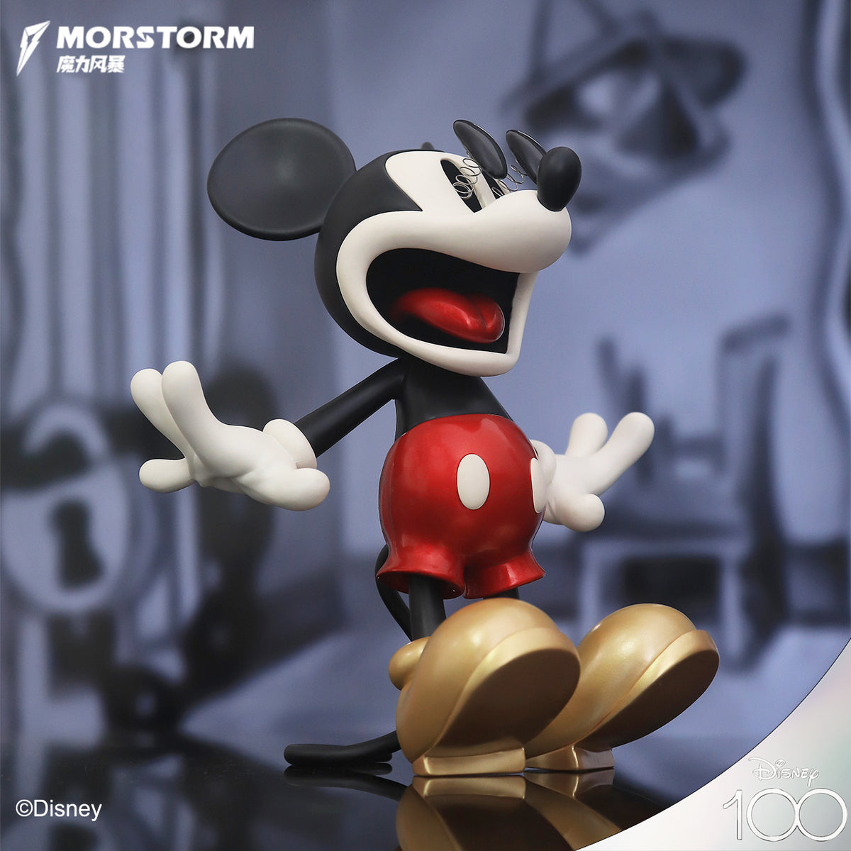 Morstorm Disney Mickey and Friends Disney 100th Anniversary Series Classic  Scared Mickey Mouse 6