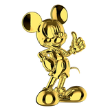 Morstorm Disney Mickey and Friends Disney Art Statue Series Mickey Mouse Thumb Up (Gold Chrome) 11" Polystone Statue