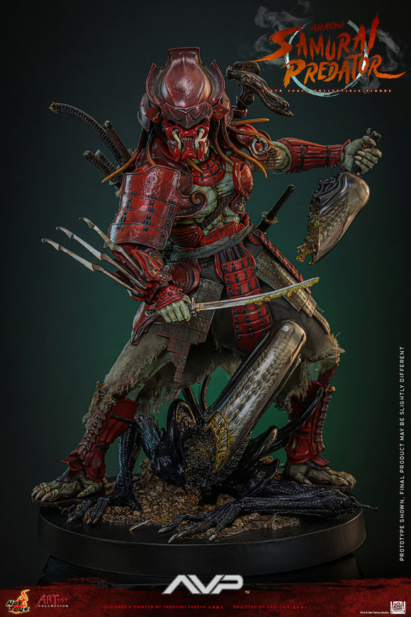 Hot Toys Alien VS Predator: Akaoni Samurai Predator by Takayuki Takeya 1/6 Scale 12