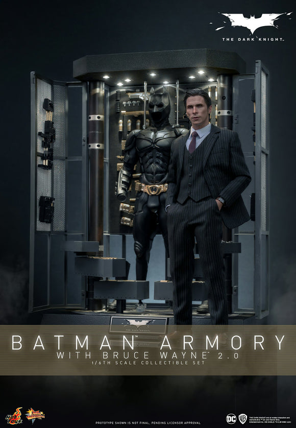 Hot Toys DC Comics The Dark Knight Batman Armory with Bruce Wayne (2.0) 1/6 Scale 12