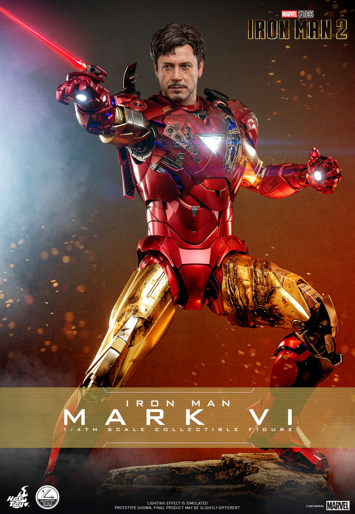 Hot Toys Marvel Comics Iron Man 2 Iron Man Mark VI 1/4 Quarter Scale C –  Maybang's Collectibles