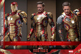 Hot Toys Marvel Comics Iron Man 3 Iron Man Mark XLII (2.0) Deluxe Diecast 1/6 Scale 12" Collectible Figure