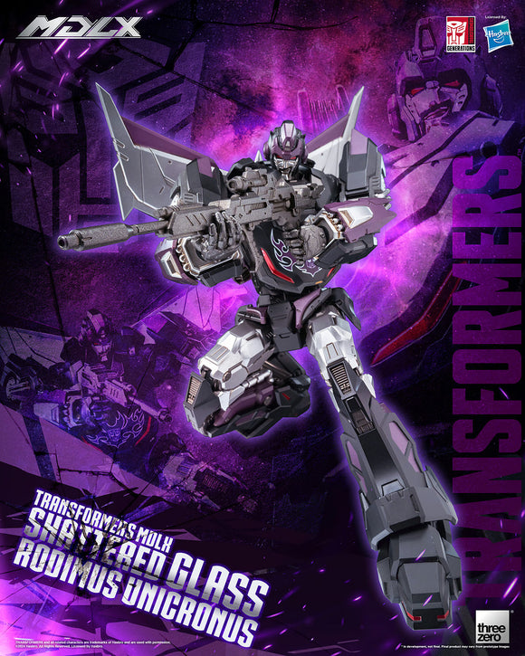 Threezero Transformers Shattered Glass Rodiumus Unicronus MDLX Diecast Action Figure