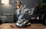 Sideshow Marvel Comics X-Men Grey Hulk vs Wolverine Maquette Statue