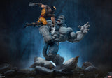 Sideshow Marvel Comics X-Men Grey Hulk vs Wolverine Maquette Statue