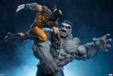 Sideshow Marvel Comics X-Men Grey Hulk vs Wolverine Maquette Statue