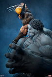 Sideshow Marvel Comics X-Men Grey Hulk vs Wolverine Maquette Statue