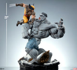 Sideshow Marvel Comics X-Men Grey Hulk vs Wolverine Maquette Statue