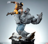 Sideshow Marvel Comics X-Men Grey Hulk vs Wolverine Maquette Statue