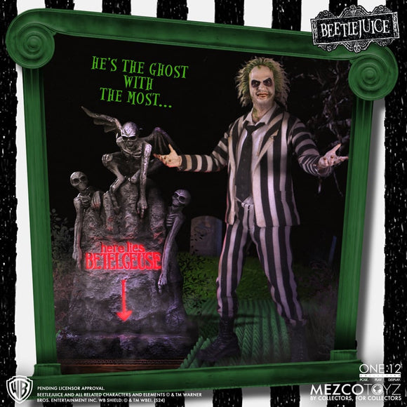 Mezco Toyz One:12 Collective Beetlejuice (1988) Beetlejuice Deluxe Edition 1/12 Scale Collectible Figure