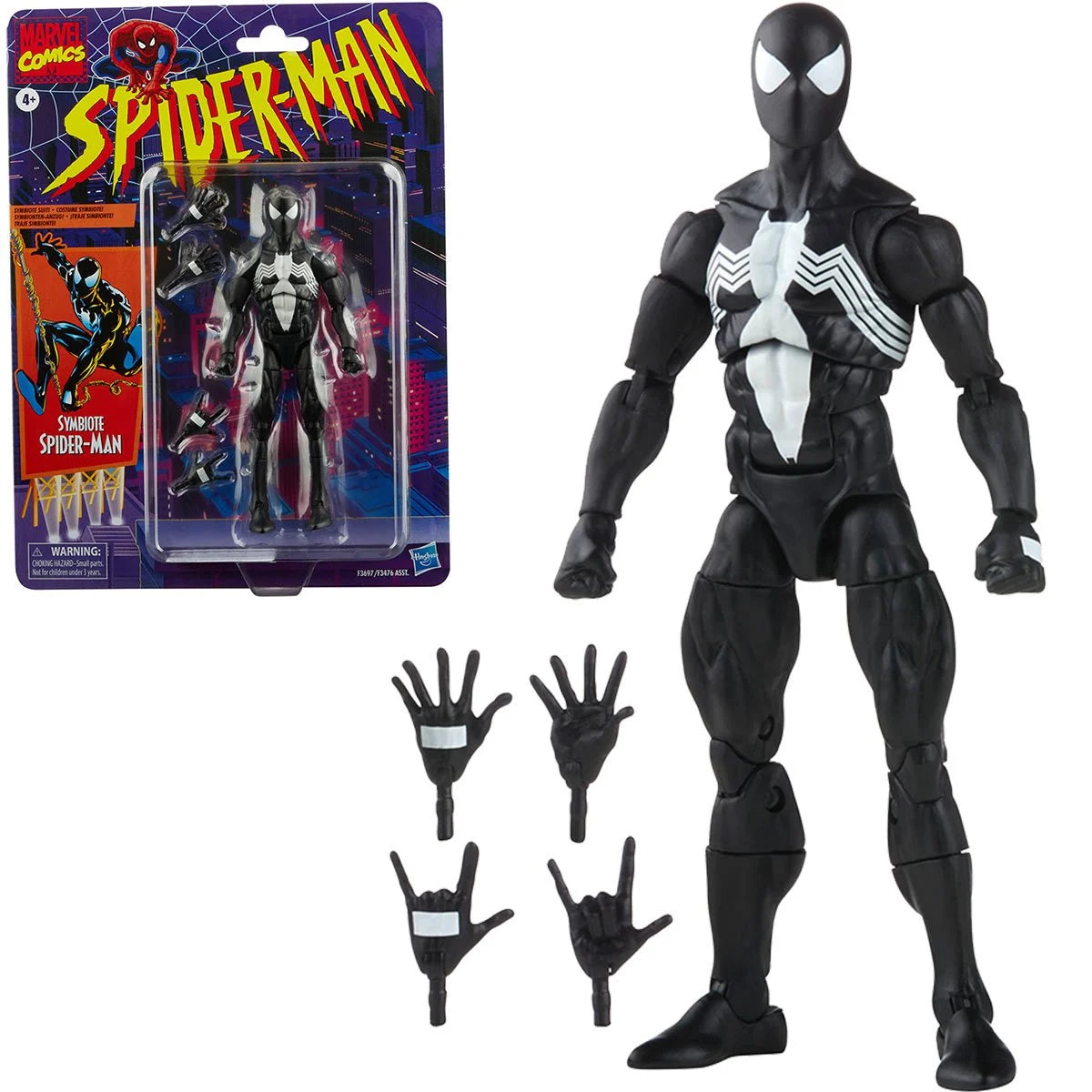 Hasbro Marvel Legends Spider-Man Retro Symbiote Spider-Man 6-Inch