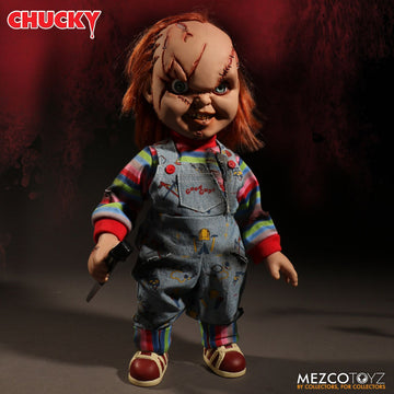 Mezco Toyz Child's Play Mega Scale Talking Scarred Chucky Figure