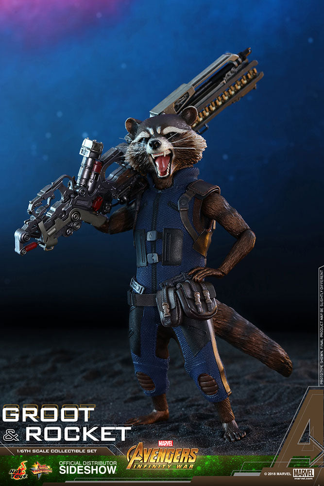 Hot Toys Marvel Avengers Infinity War Groot Rocket 1 6 Scale